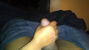 Wife stroking my dick