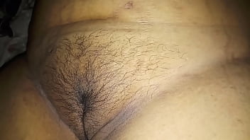 Wife&#039s Light haired beautiful puffy pussy between creamy thigh