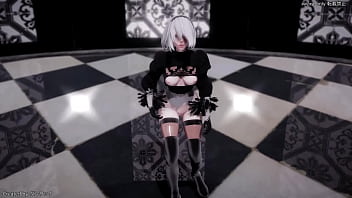 【MMD R18】２B「Uptown Funk」