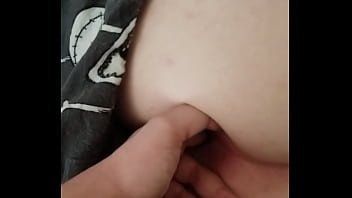 Fingering wife&#039s ass as she s.