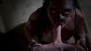 Zombie meets Zombie. Basement Horror porn on Halloween