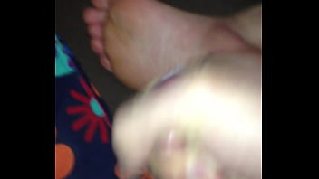 Great cum on ExGF&#039s foot