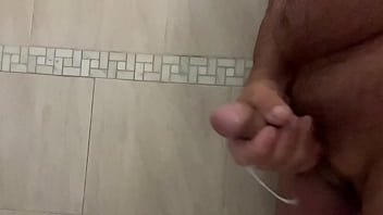 Shower cumshot