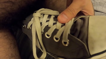 Cum inside wife dirty shoe used as fleshlight