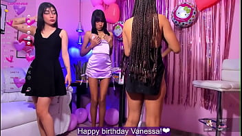 The birthday celebration party for nessa has gone horny