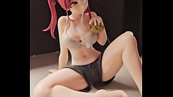 Cum tribute on figure houshou marine