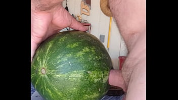 Fucking a watermelon