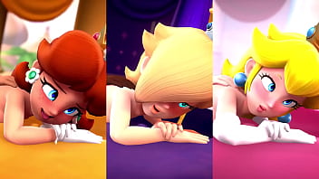 Peach, Daisy, and Rosalina&#039s pussies pounded