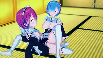 A sexy lesbian encounter between Ram And Rem Re Zero