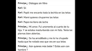 RELATOS ESCRITOS| Me corro en las tetas de mi hijastra y va a ense&ntildearlo a su mami | PRINCIPE