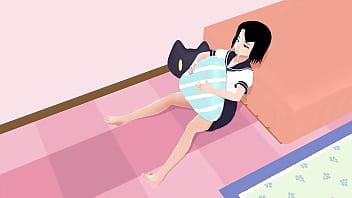 【Mia】 Anime school girl gravure in her rooms.【A sailor school uniform】