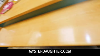 MyStepDaughter Risky Pussy Flash Under The Table For Stepdaughter