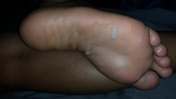 sweet footjob morning